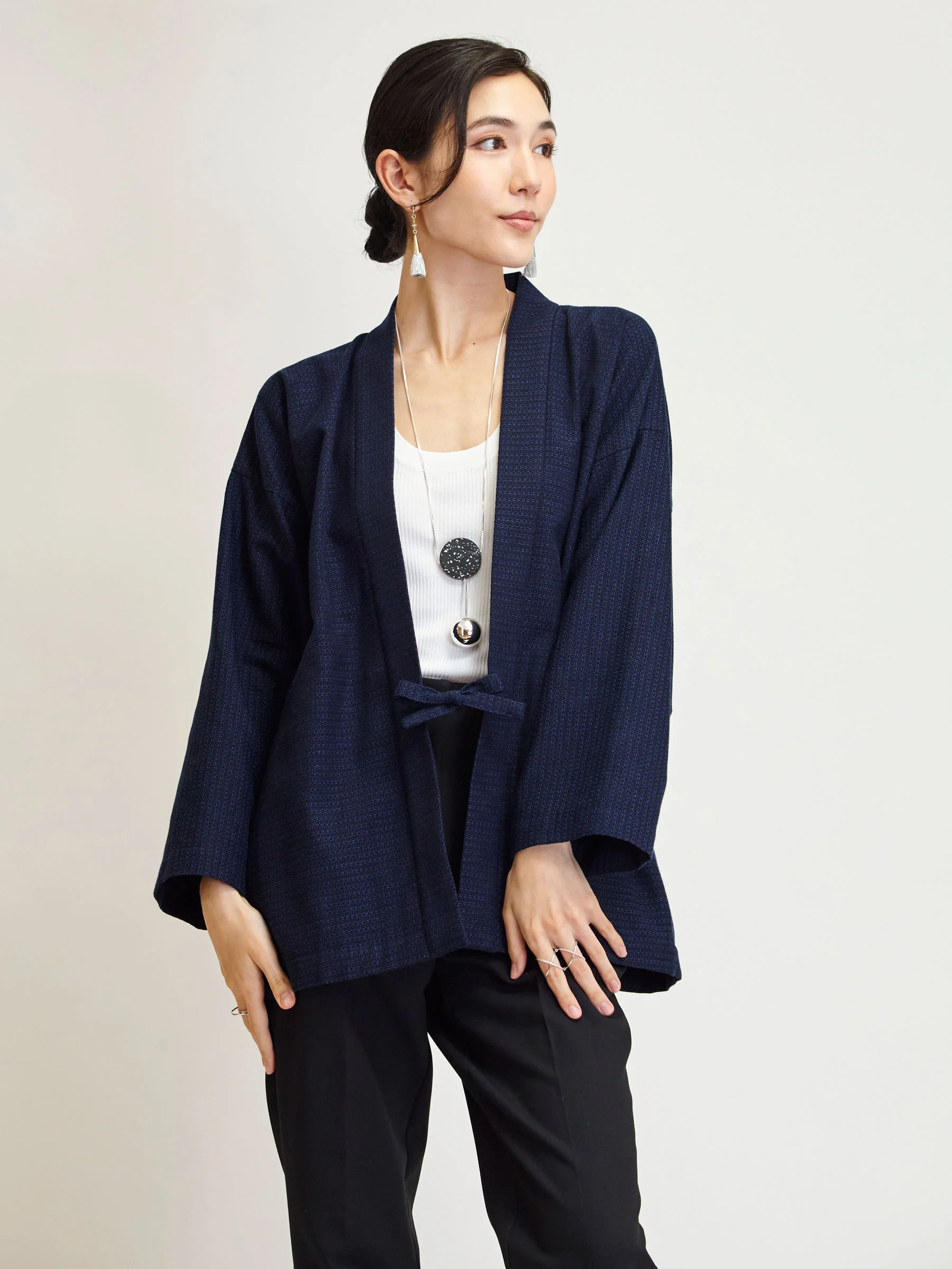 Shinkikko Indigo Haori Kimono Jacket - Image 4