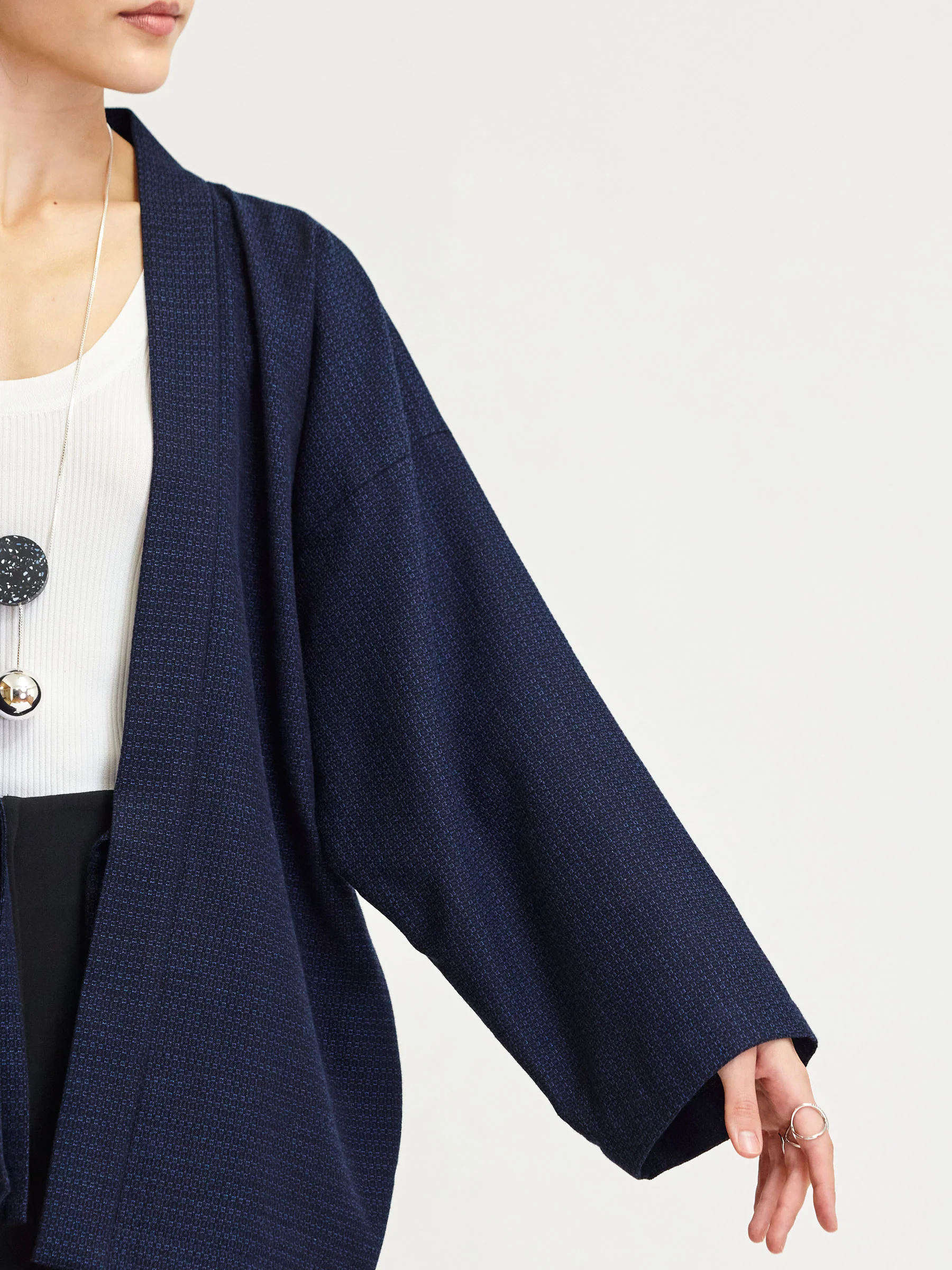 Shinkikko Indigo Haori Kimono Jacket - Image 7