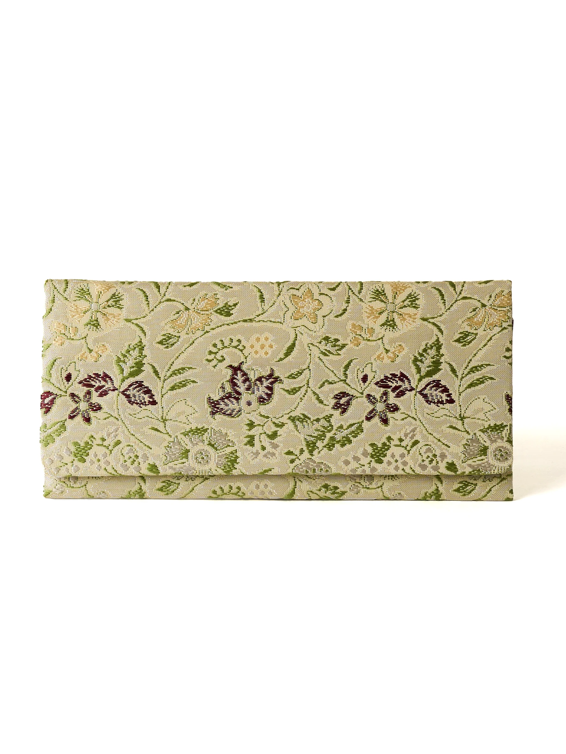 Silver Bundai Silk Brocade Wallet