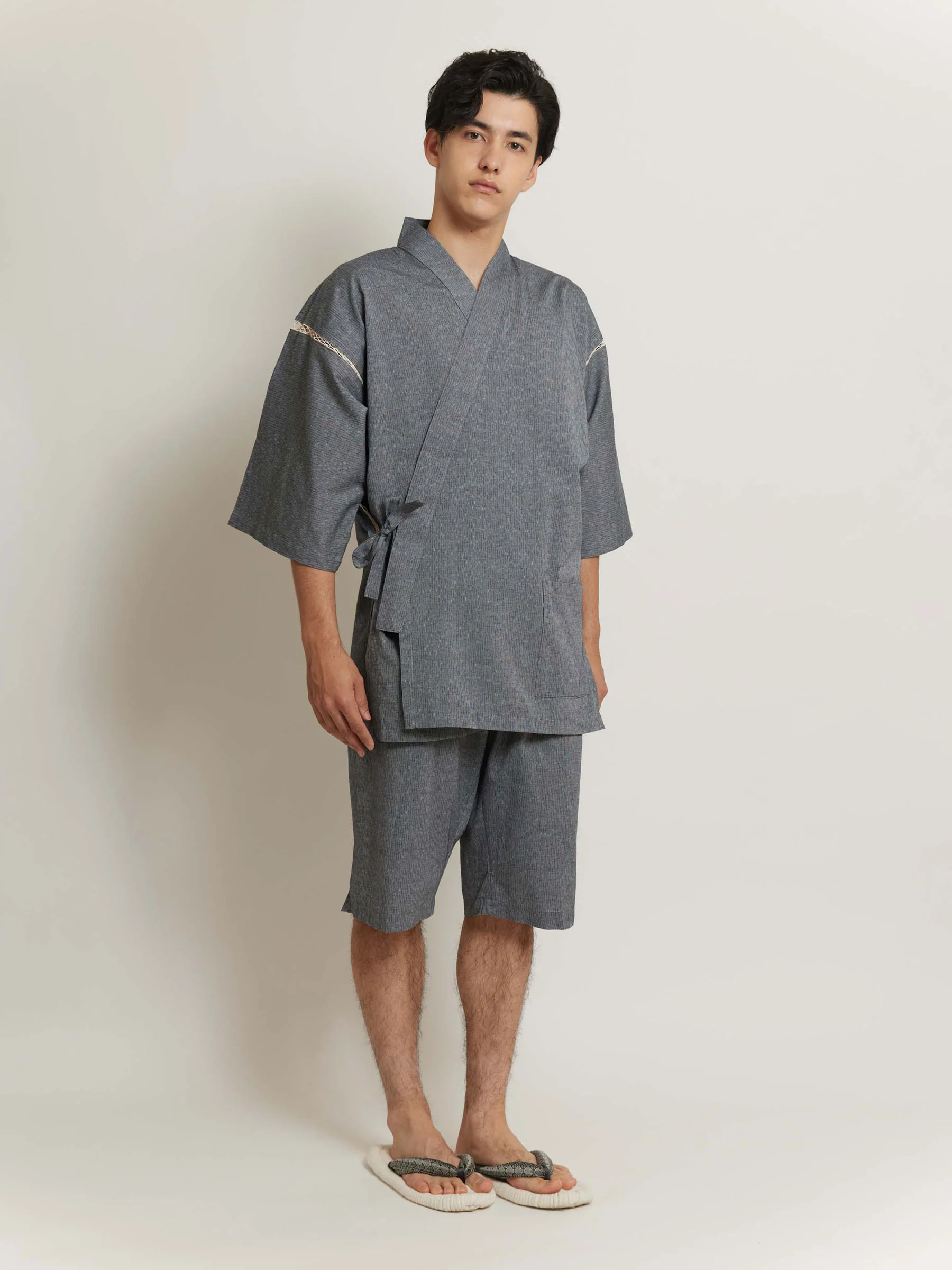 Sora Jinbei Natural Cotton Shirt and Shorts