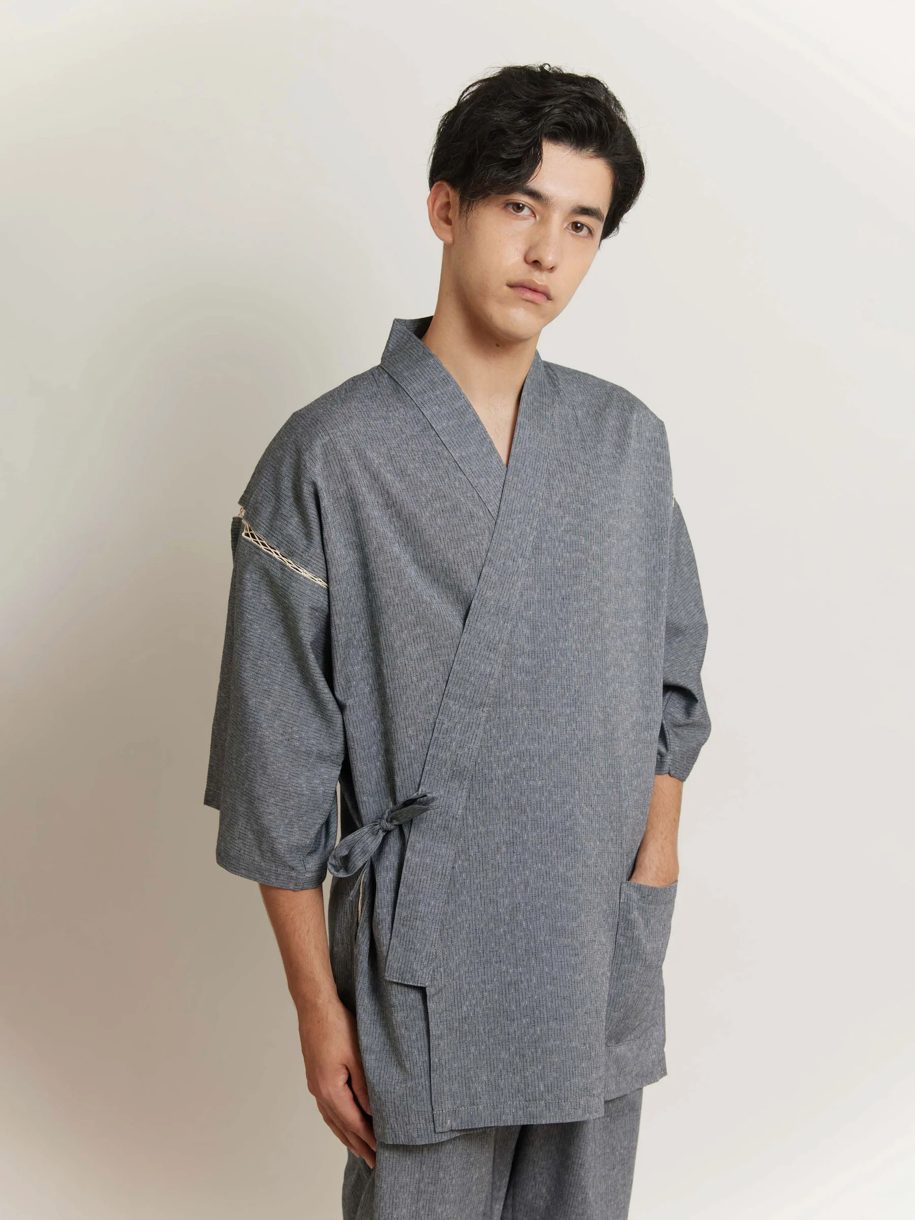 Sora Jinbei Natural Cotton Shirt and Shorts - Image 2