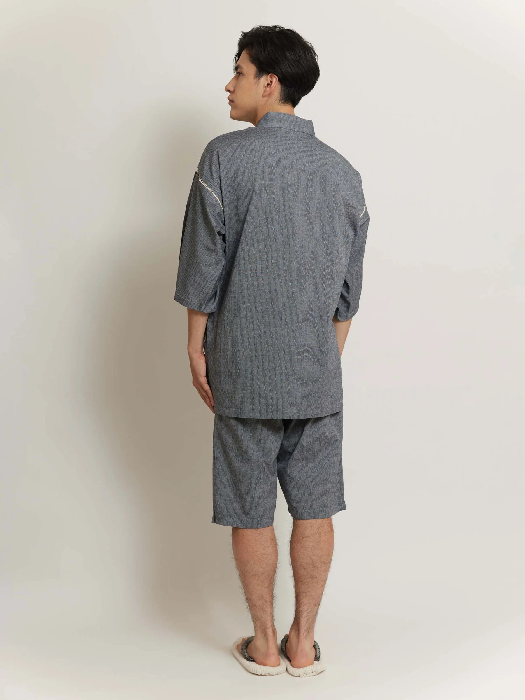 Sora Jinbei Natural Cotton Shirt and Shorts - Image 4
