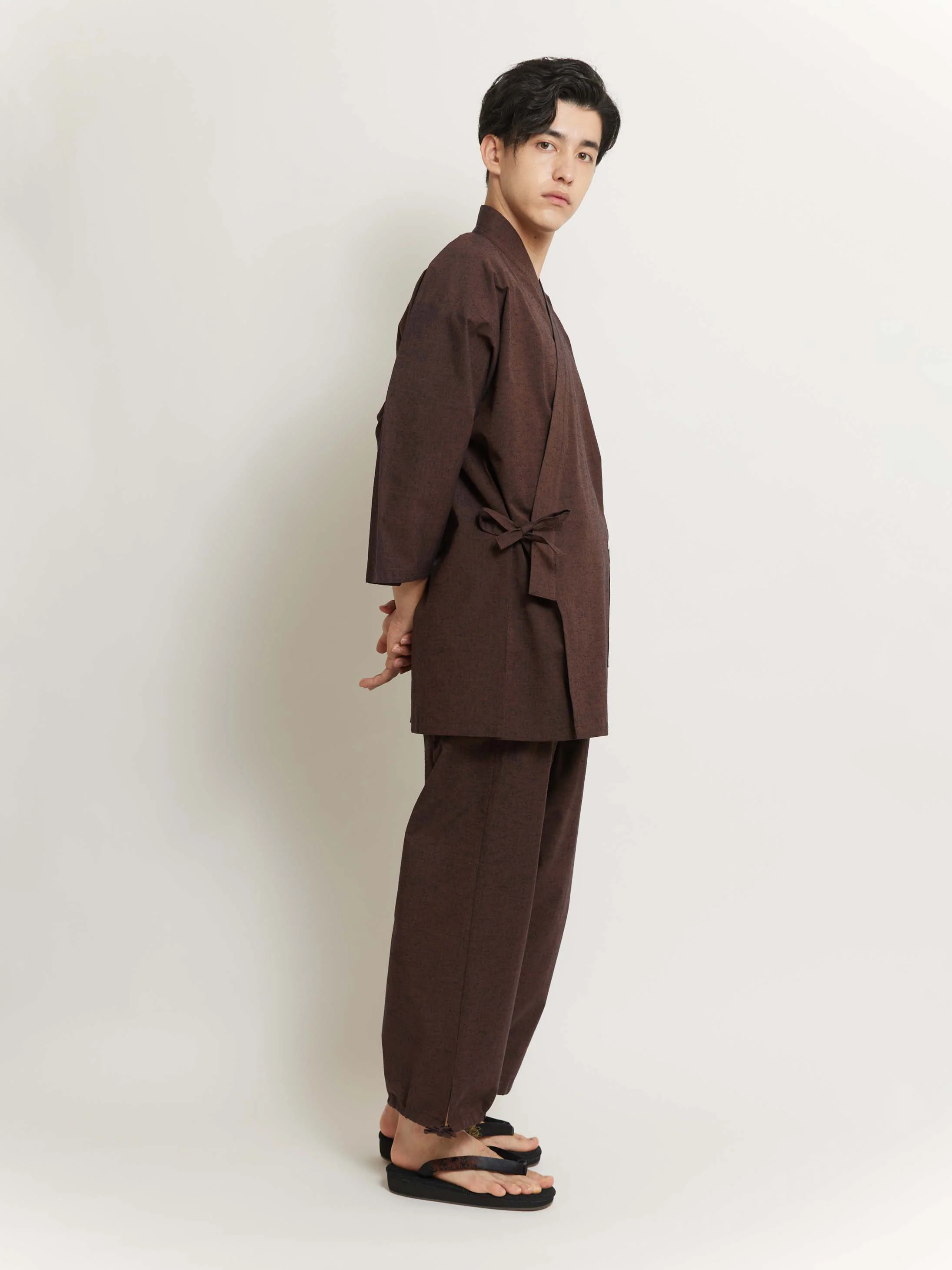 Sugi Brown Samue Jacket and Lounge Pants - Image 3