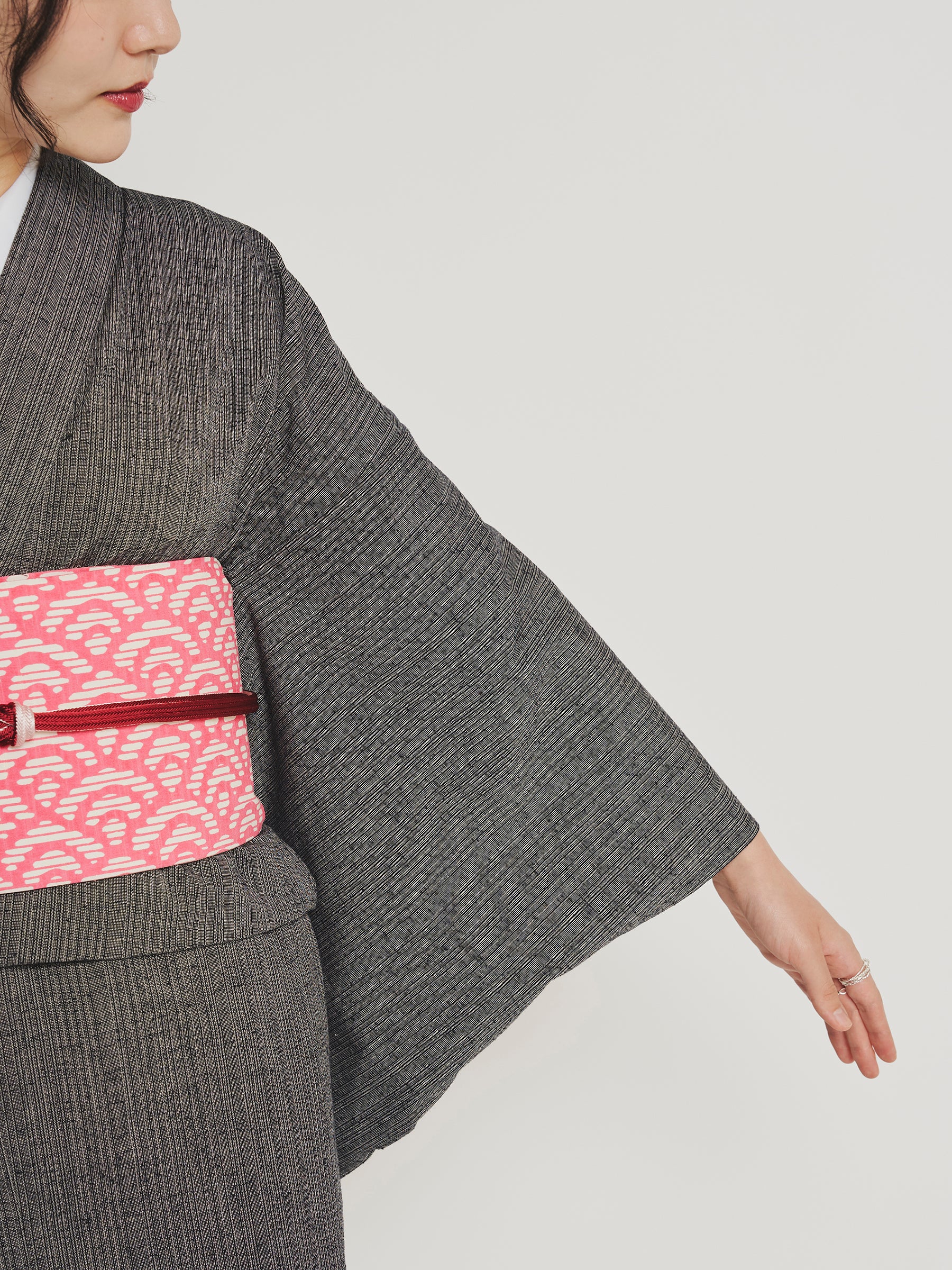Sumi Black Kurume Cotton Kimono - Image 5