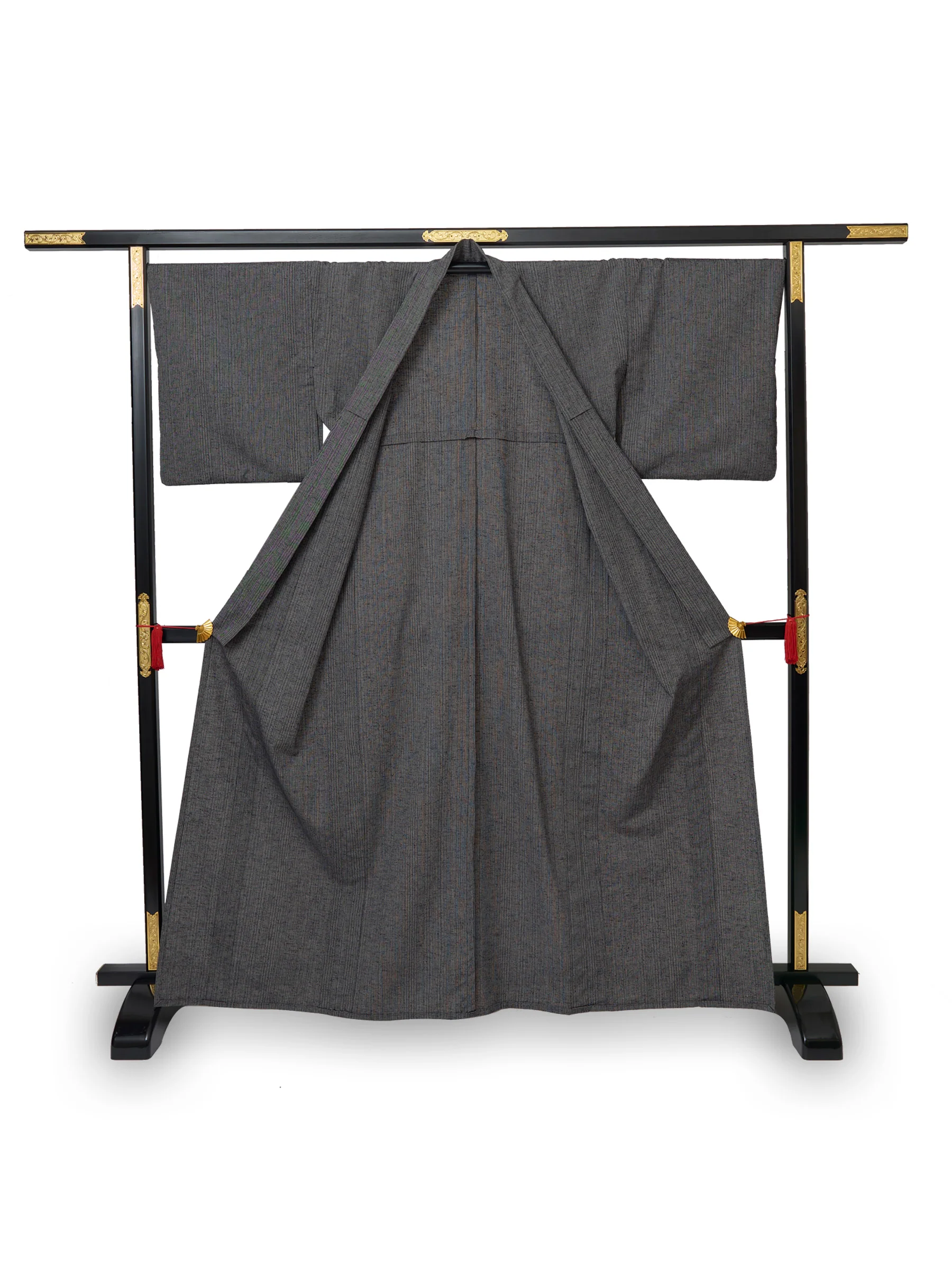 Sumi Black Kurume Cotton Kimono - Image 6
