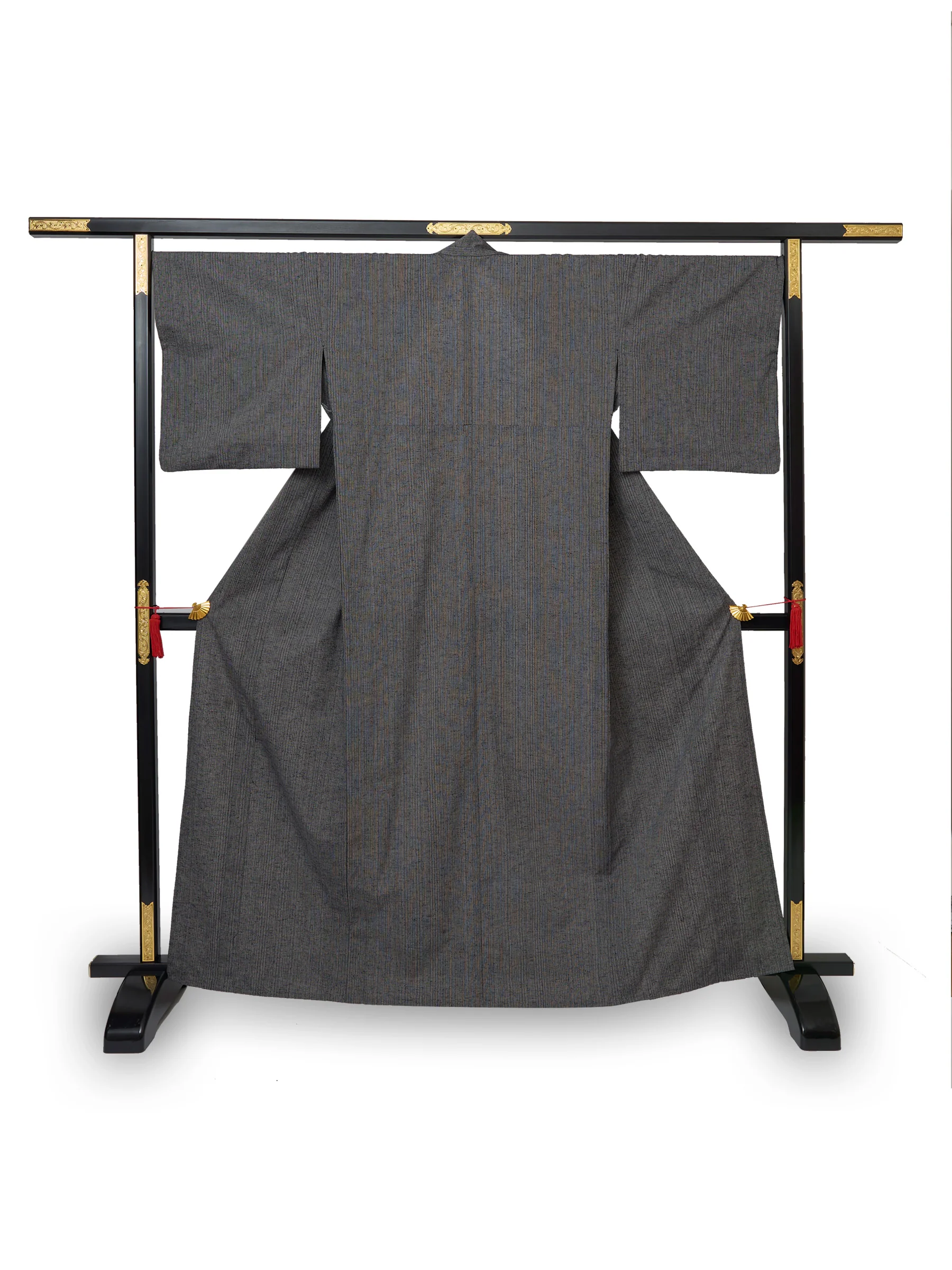 Sumi Black Kurume Cotton Kimono - Image 7