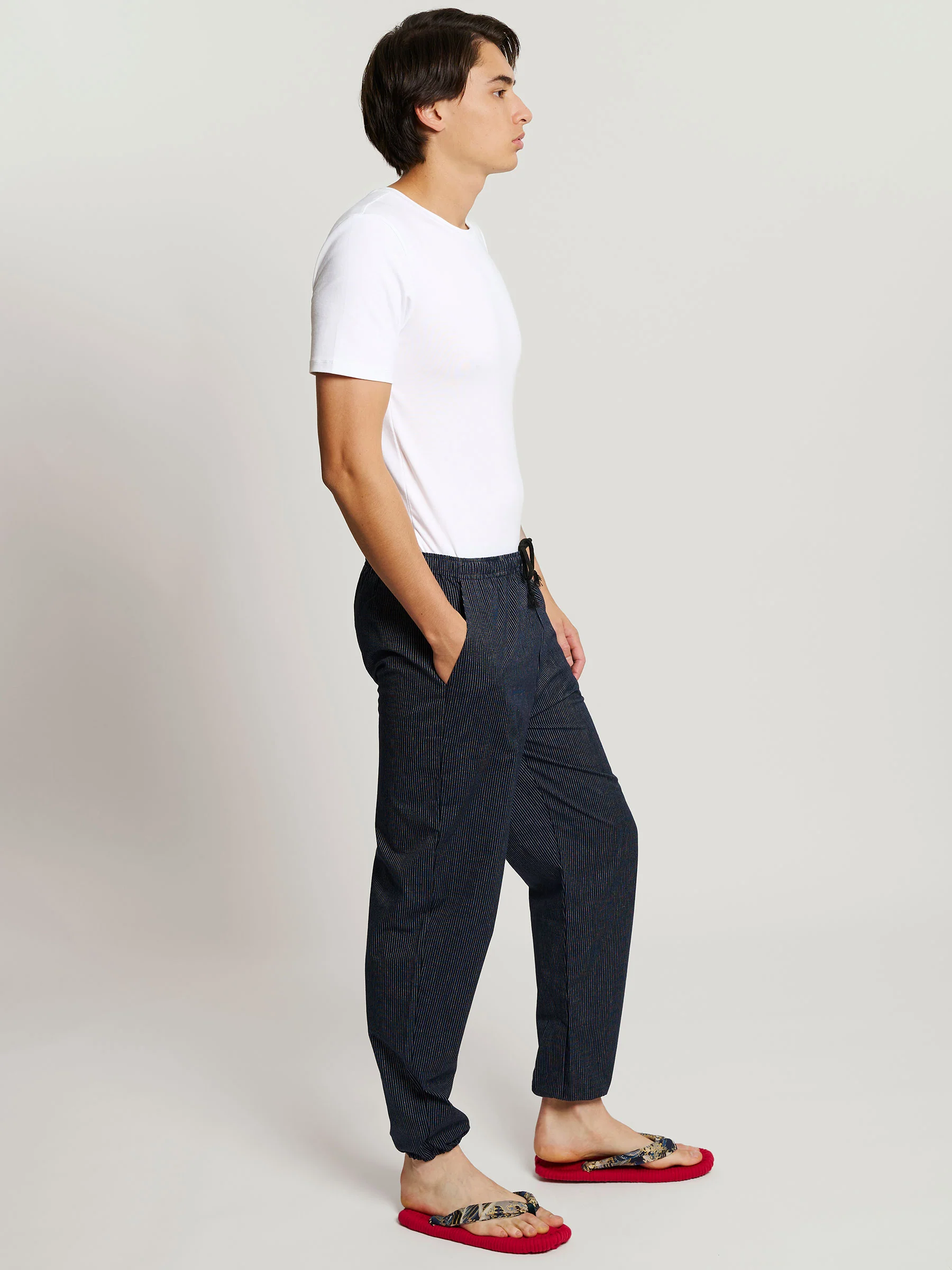 Monpe Men’s Cotton Lounge Pants in Mist Weave - Image 4