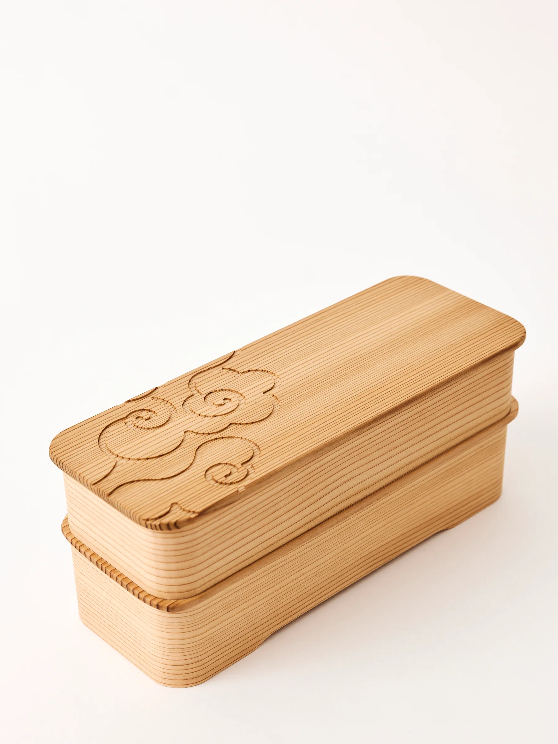 Two-Tier Japanese Cedar Bento Box (27fl.oz/800ml) - Image 3