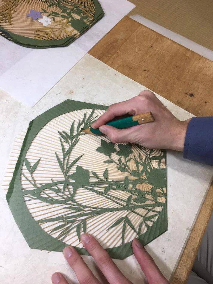 Ume Blossom Kyoto Uchiwa Fan - Image 8