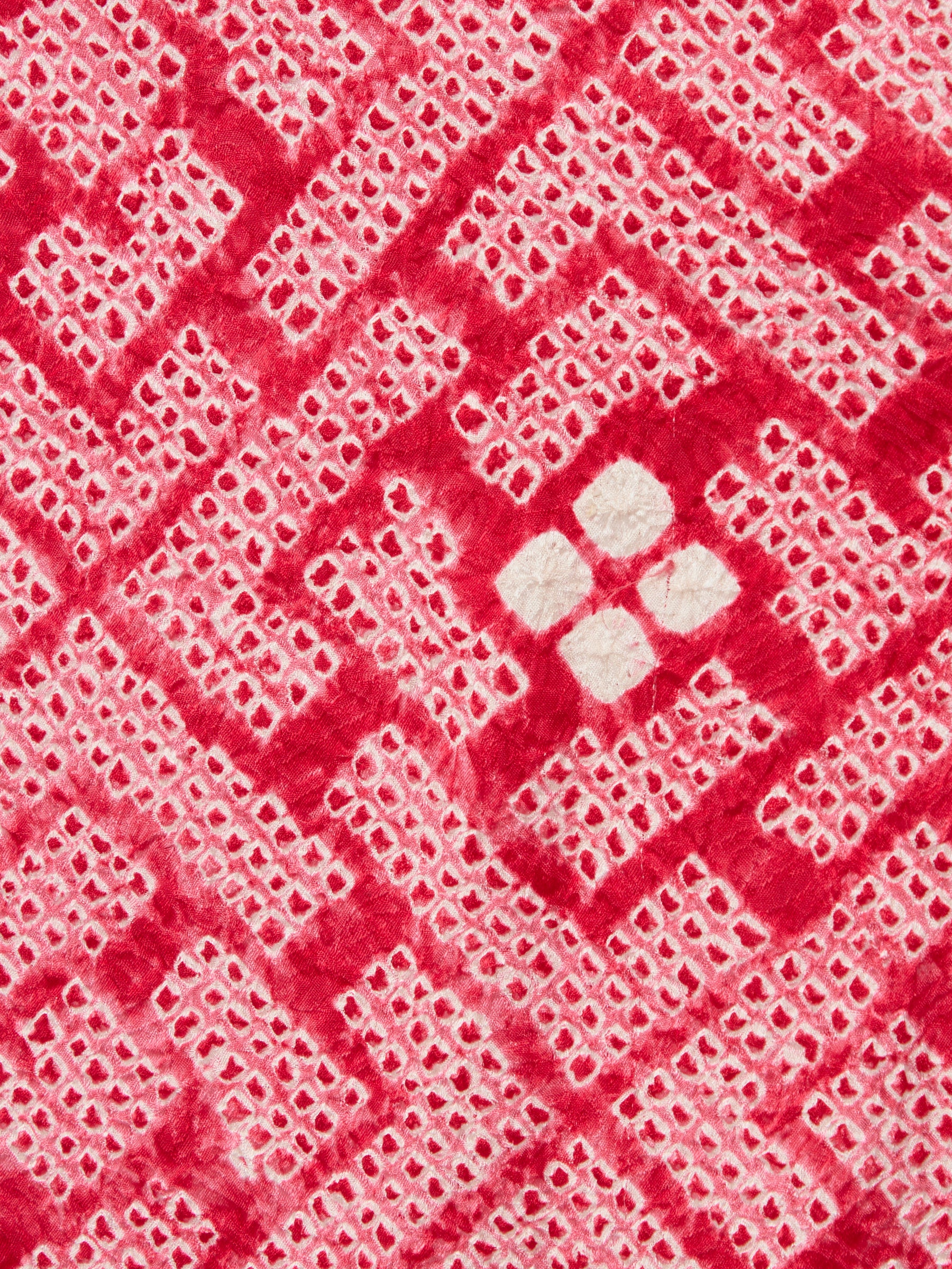 Vintage Red Shibori Women's Haori Jacket - Image 3
