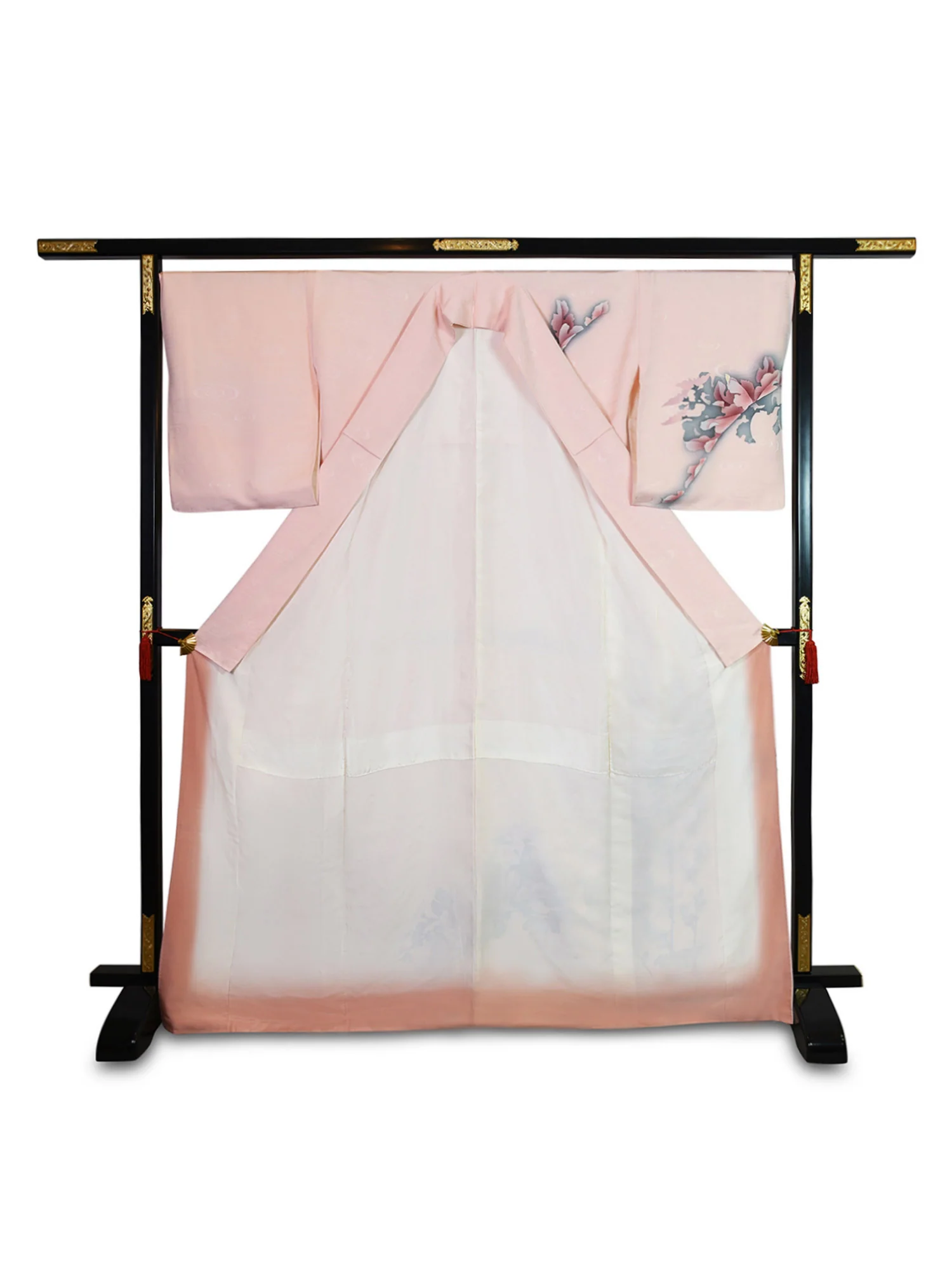 Vintage Silk Botan Japanese Kimono - Image 3