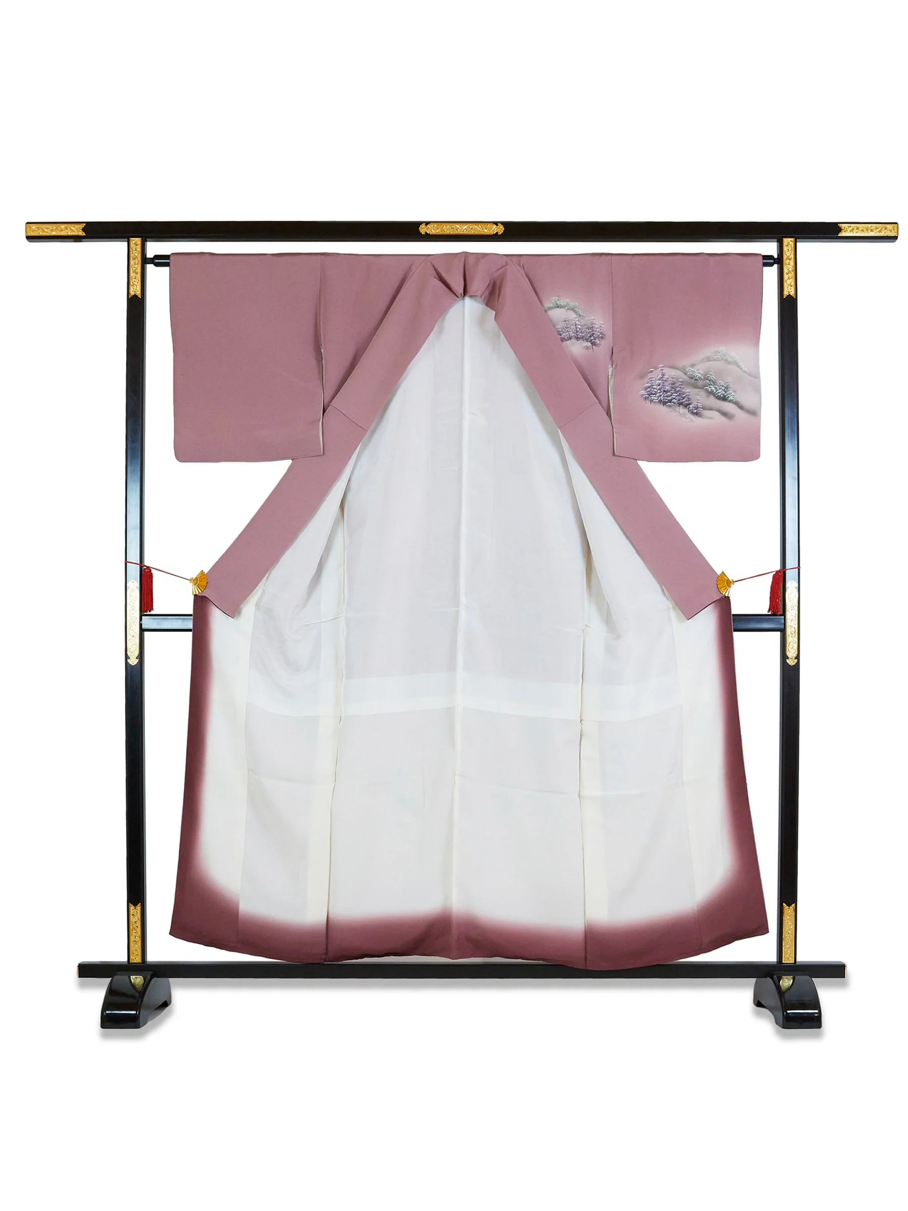 Vintage Silk Forest Kimono - Image 3