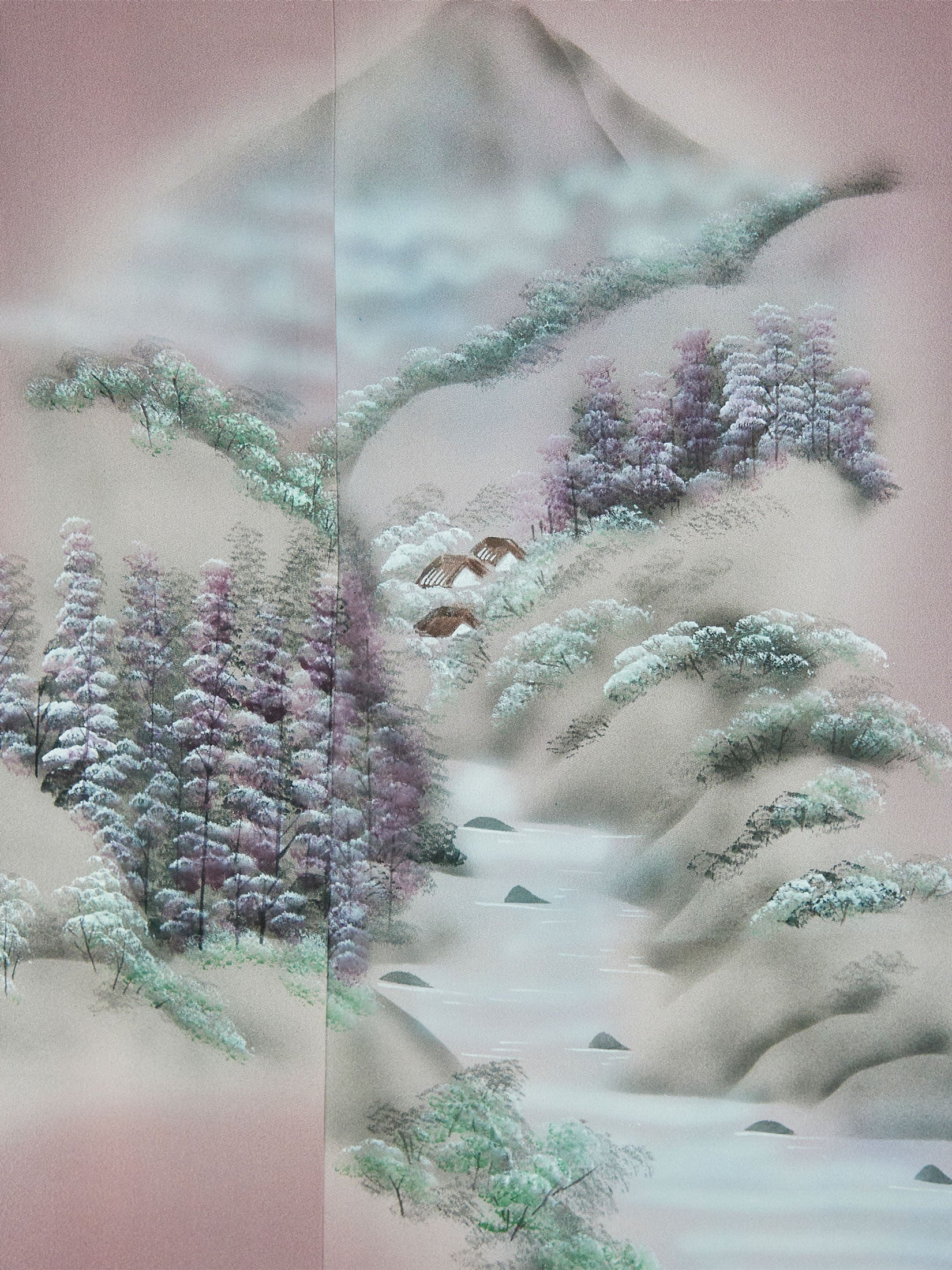 Vintage Silk Forest Kimono - Image 4