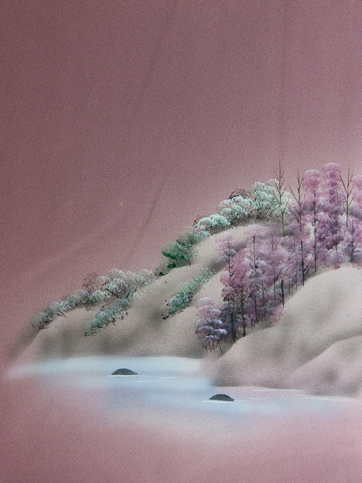 Vintage Silk Forest Kimono - Image 5
