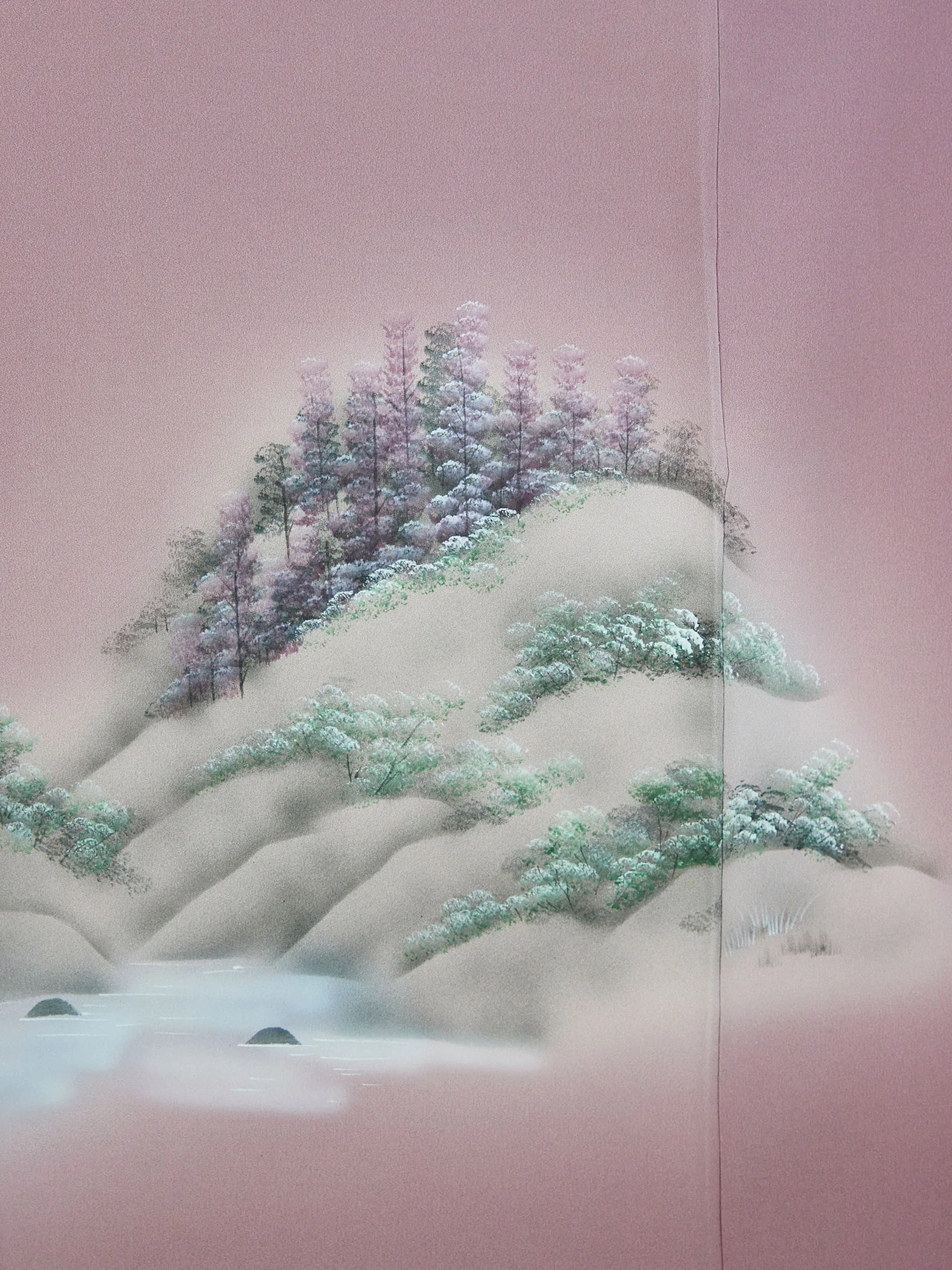 Vintage Silk Forest Kimono - Image 9