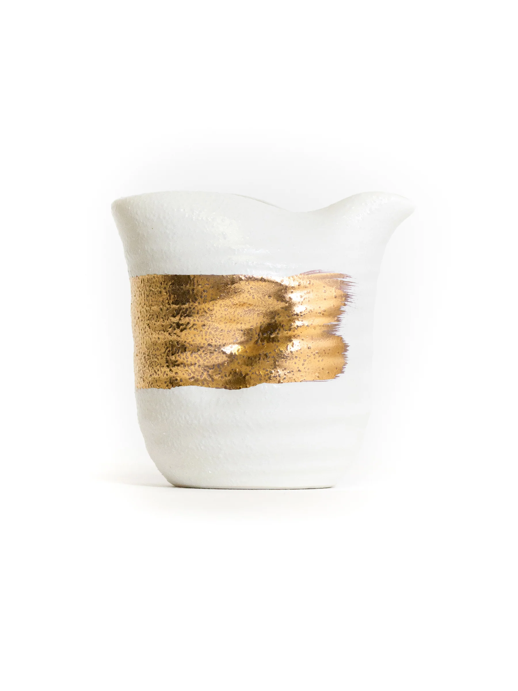 White Kinmaki Mino Ware Japanese Sake Set by Yamai - Image 6