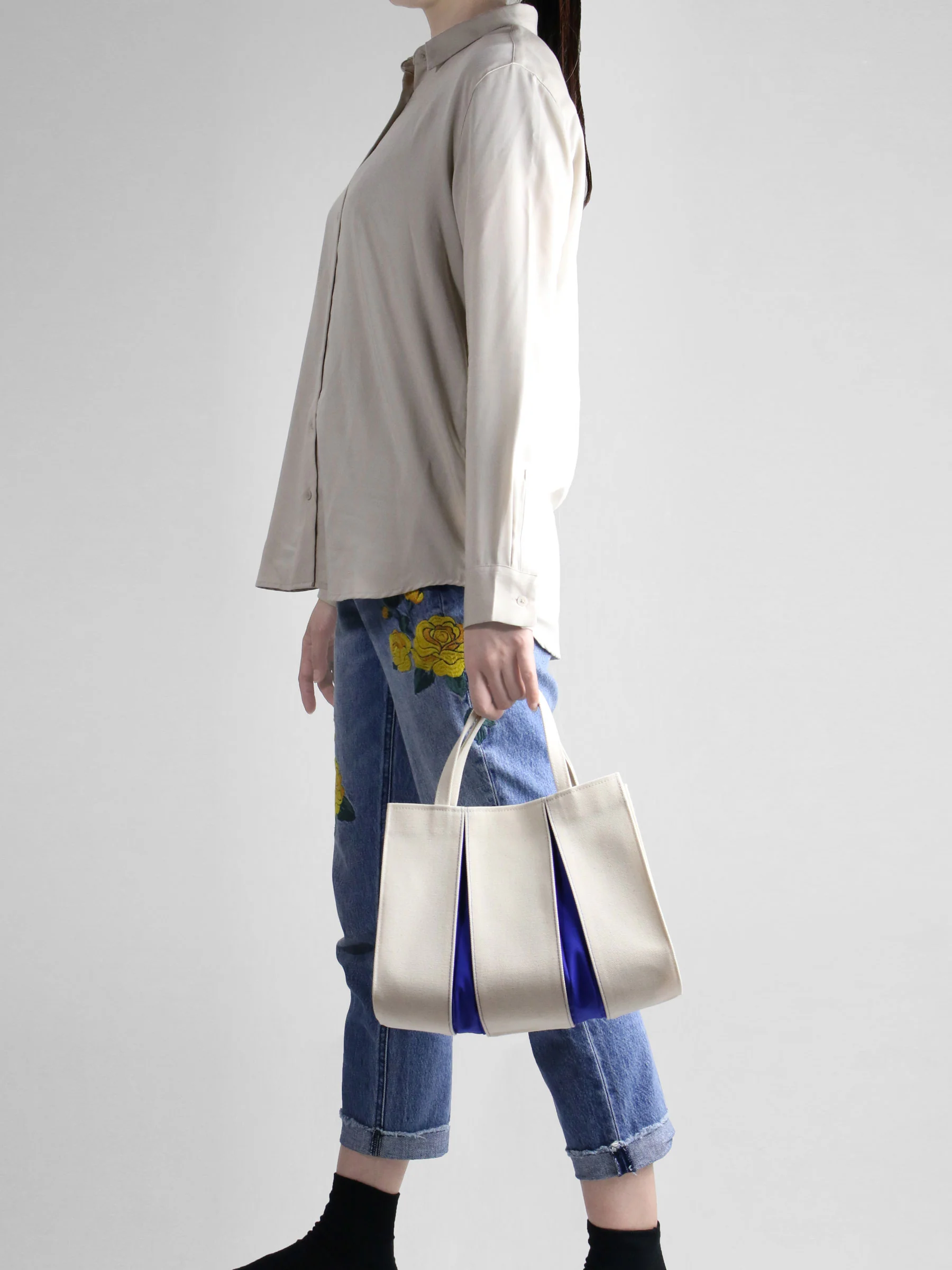 White Ougi Cotton-Canvas Mini Tote - Image 7
