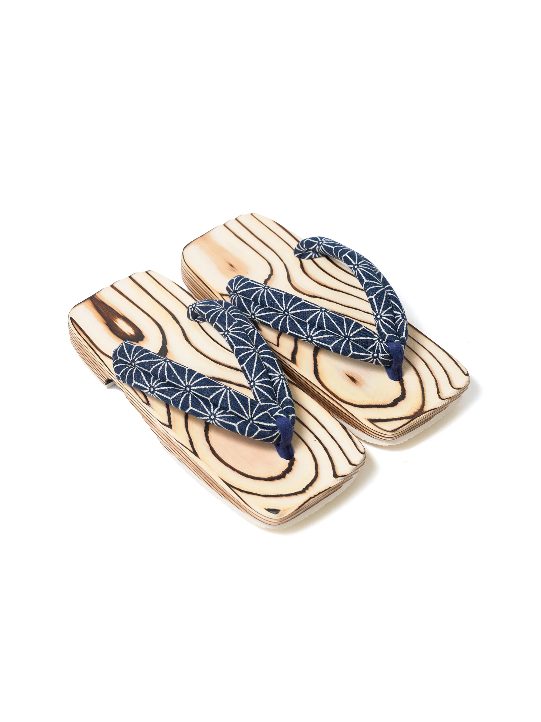 Asanoha Cedar Wooden Men’s Geta Sandals - Image 3