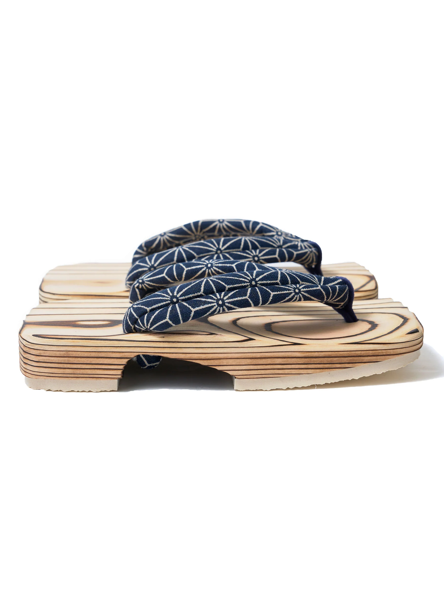 Asanoha Cedar Wooden Men’s Geta Sandals - Image 4