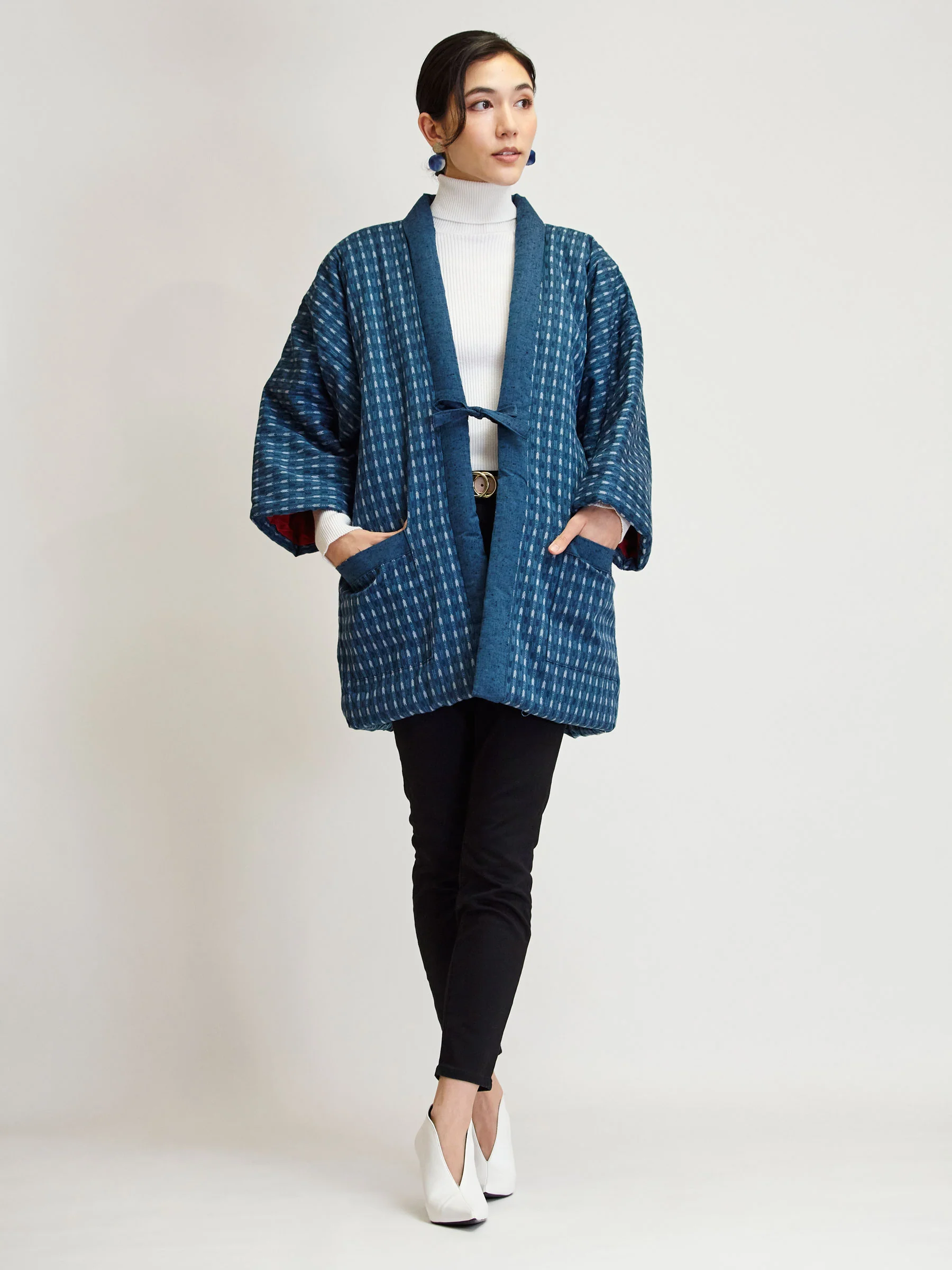 Yabane Blue Hanten Padded Jacket - Image 3