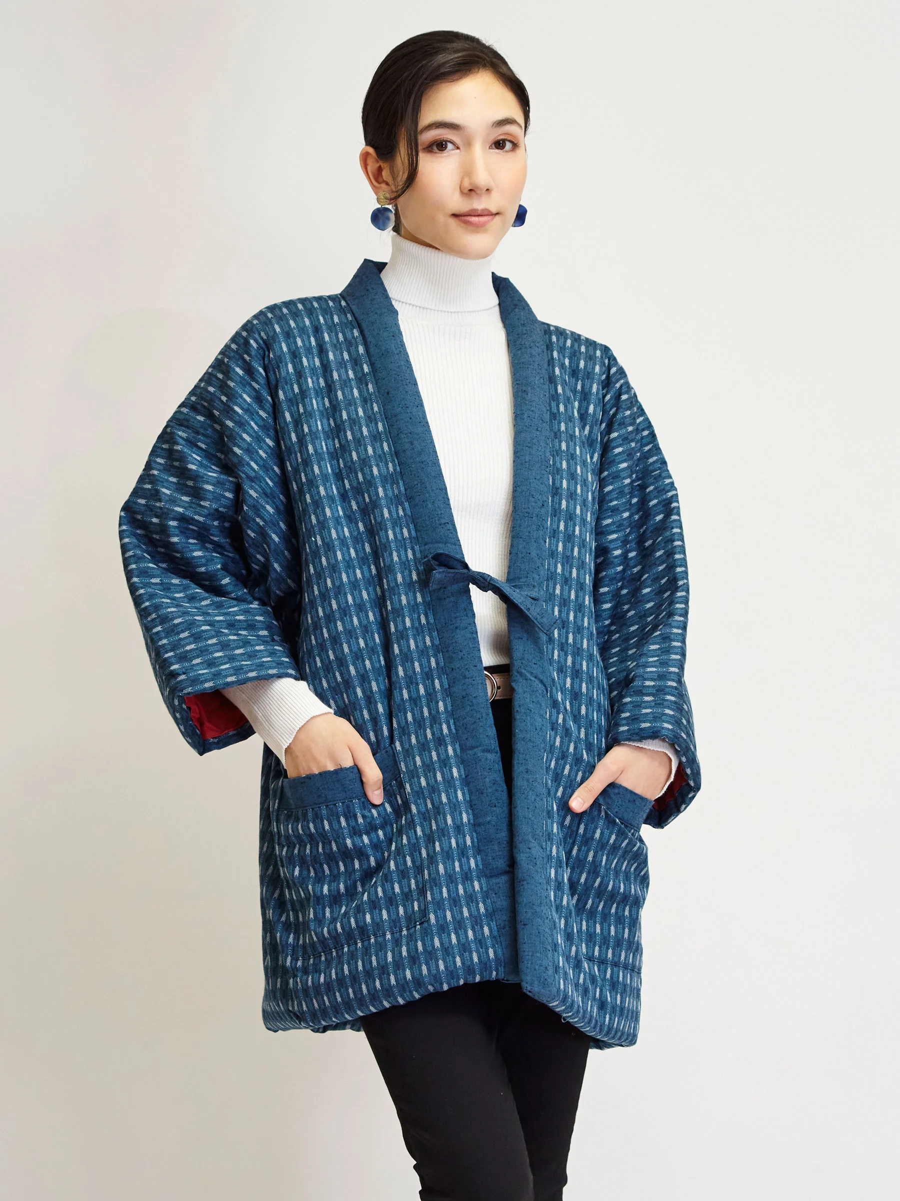 Yabane Blue Hanten Padded Jacket - Image 4