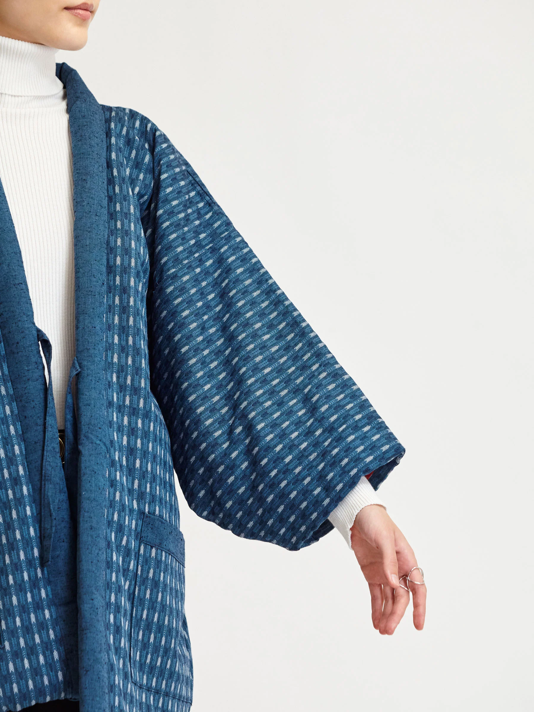 Yabane Blue Hanten Padded Jacket - Image 7