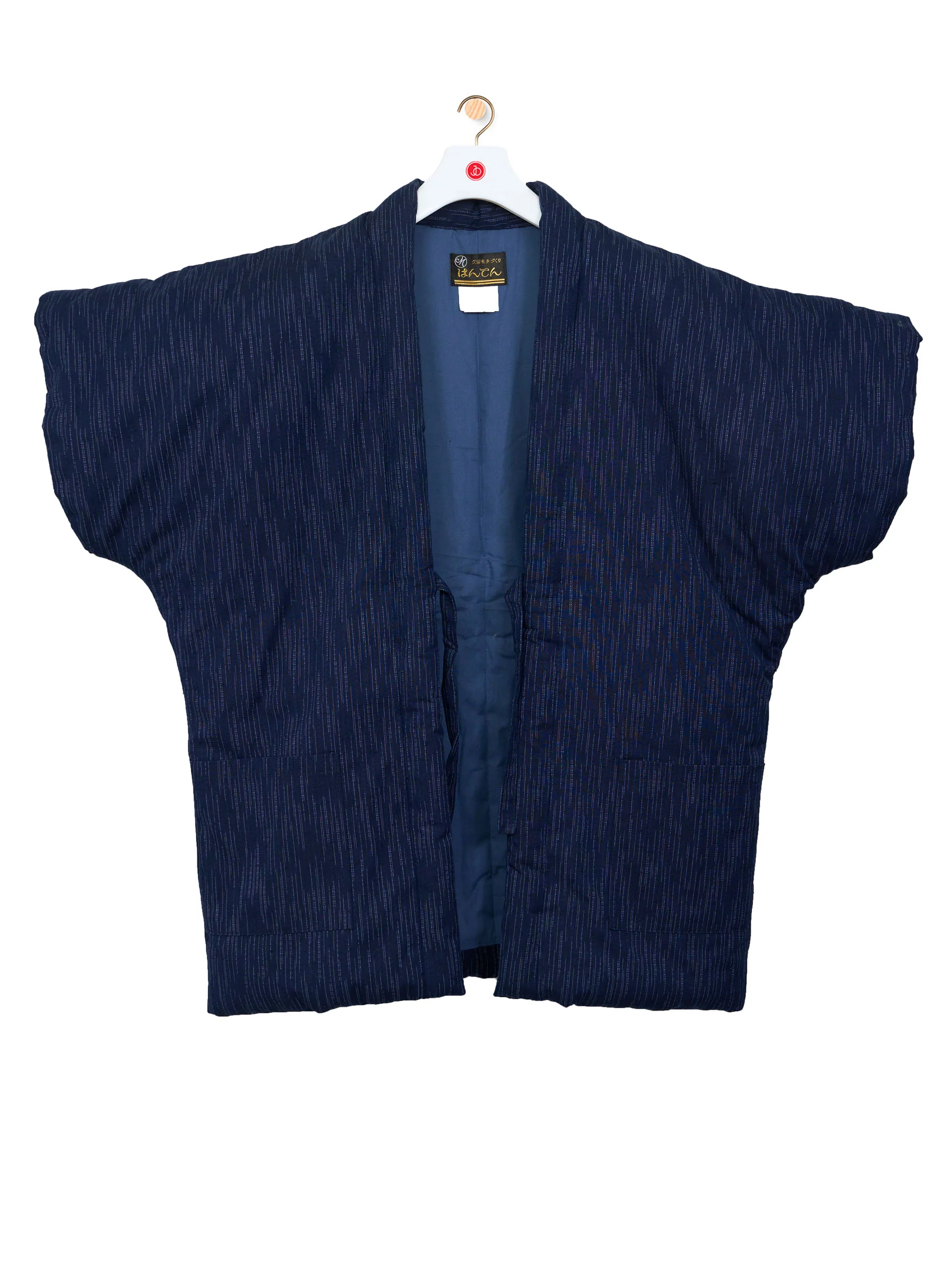 Yanagi Indigo Short-Sleeve Hanten Padded Jacket - Image 5