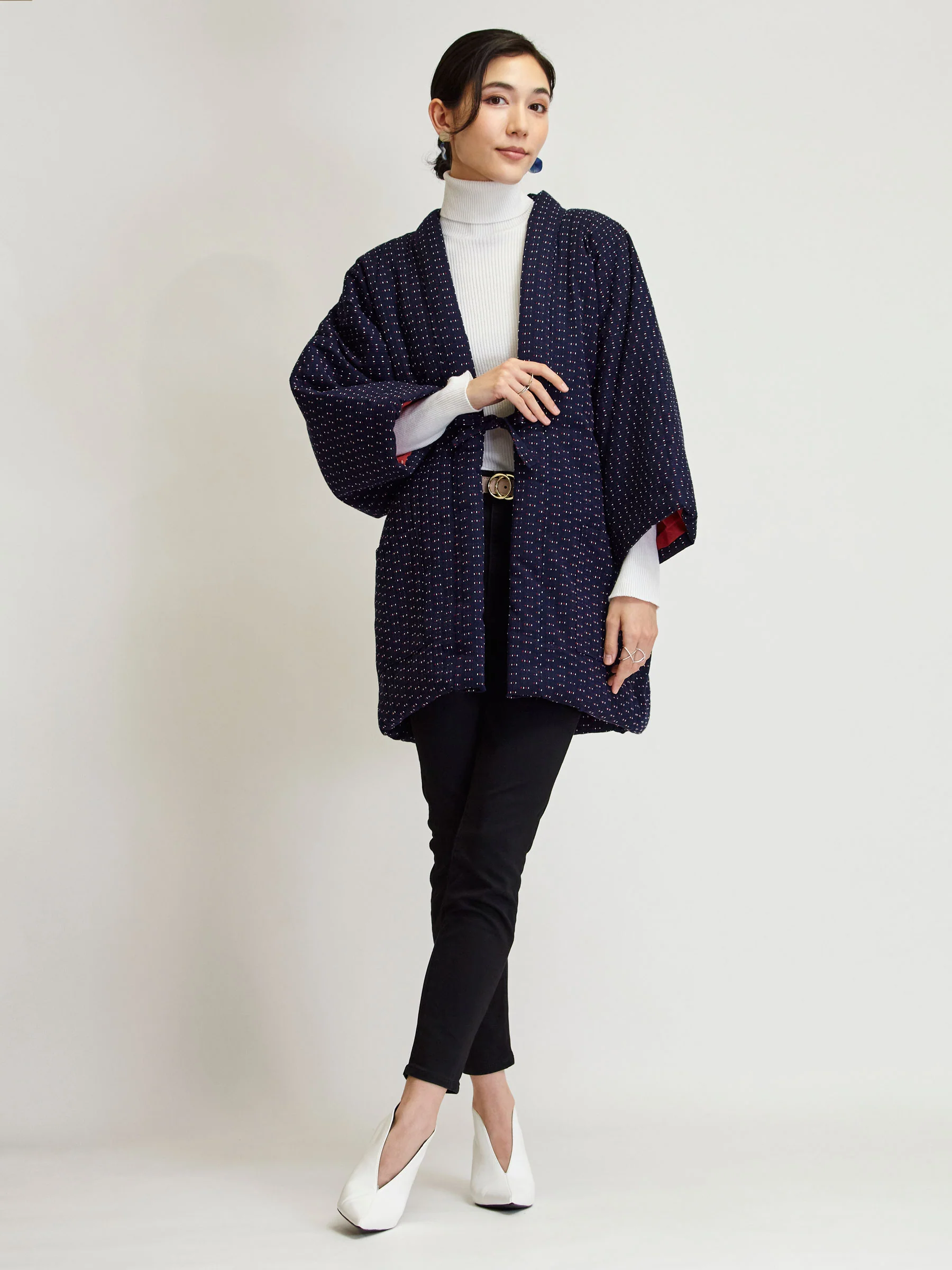 Yukiwa Navy Hanten Padded Jacket - Image 3