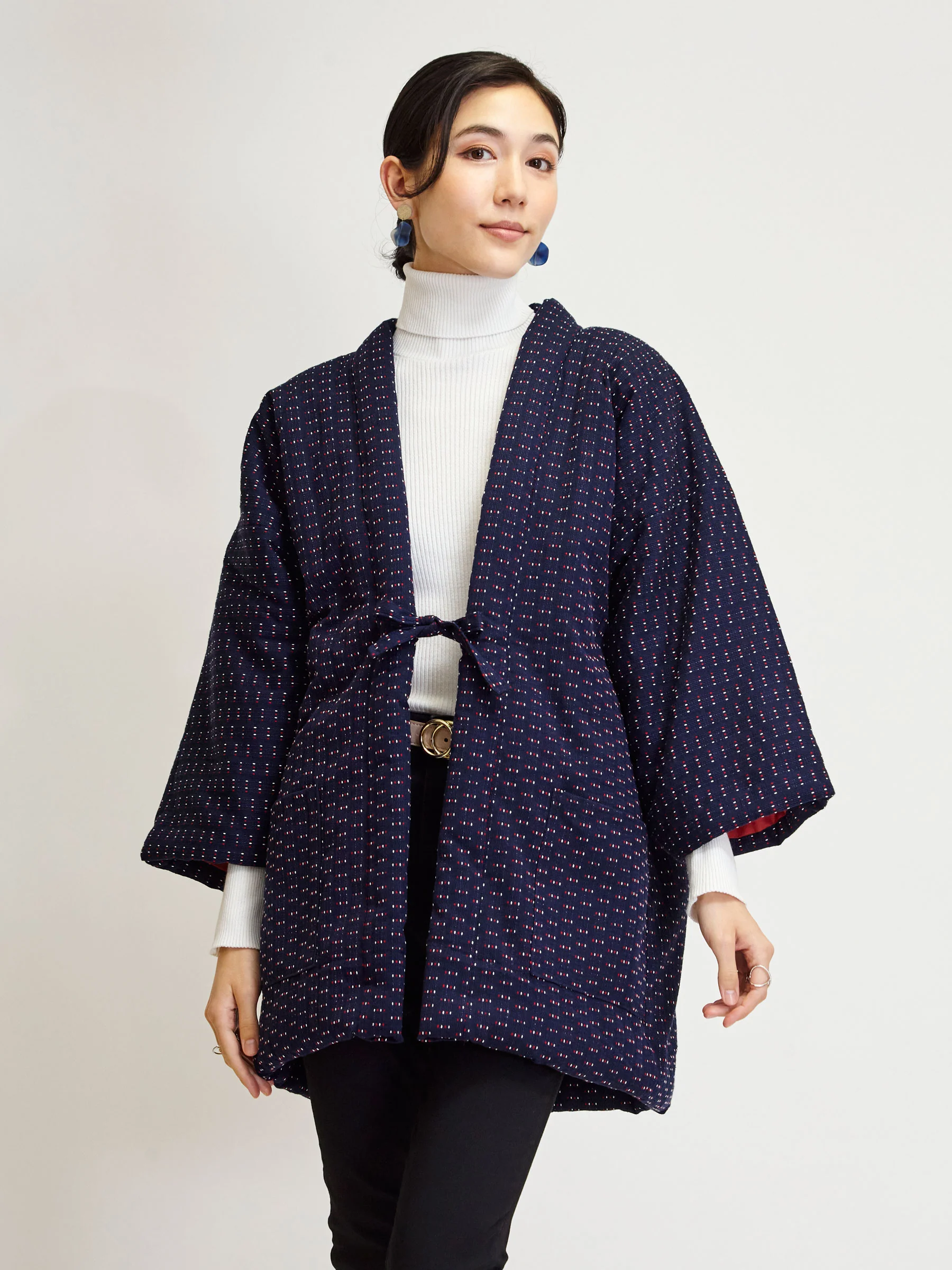 Yukiwa Navy Hanten Padded Jacket - Image 4