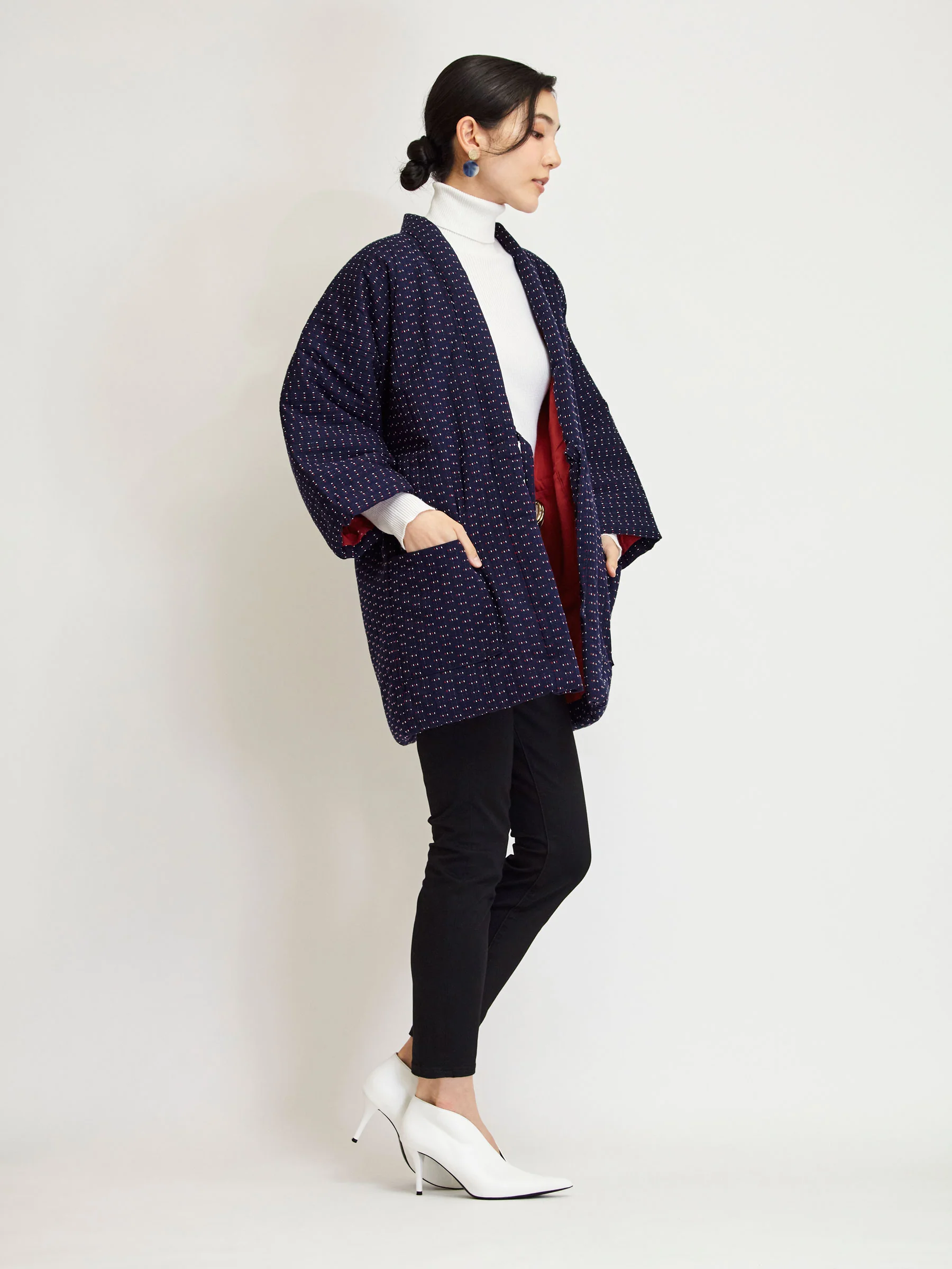 Yukiwa Navy Hanten Padded Jacket - Image 5
