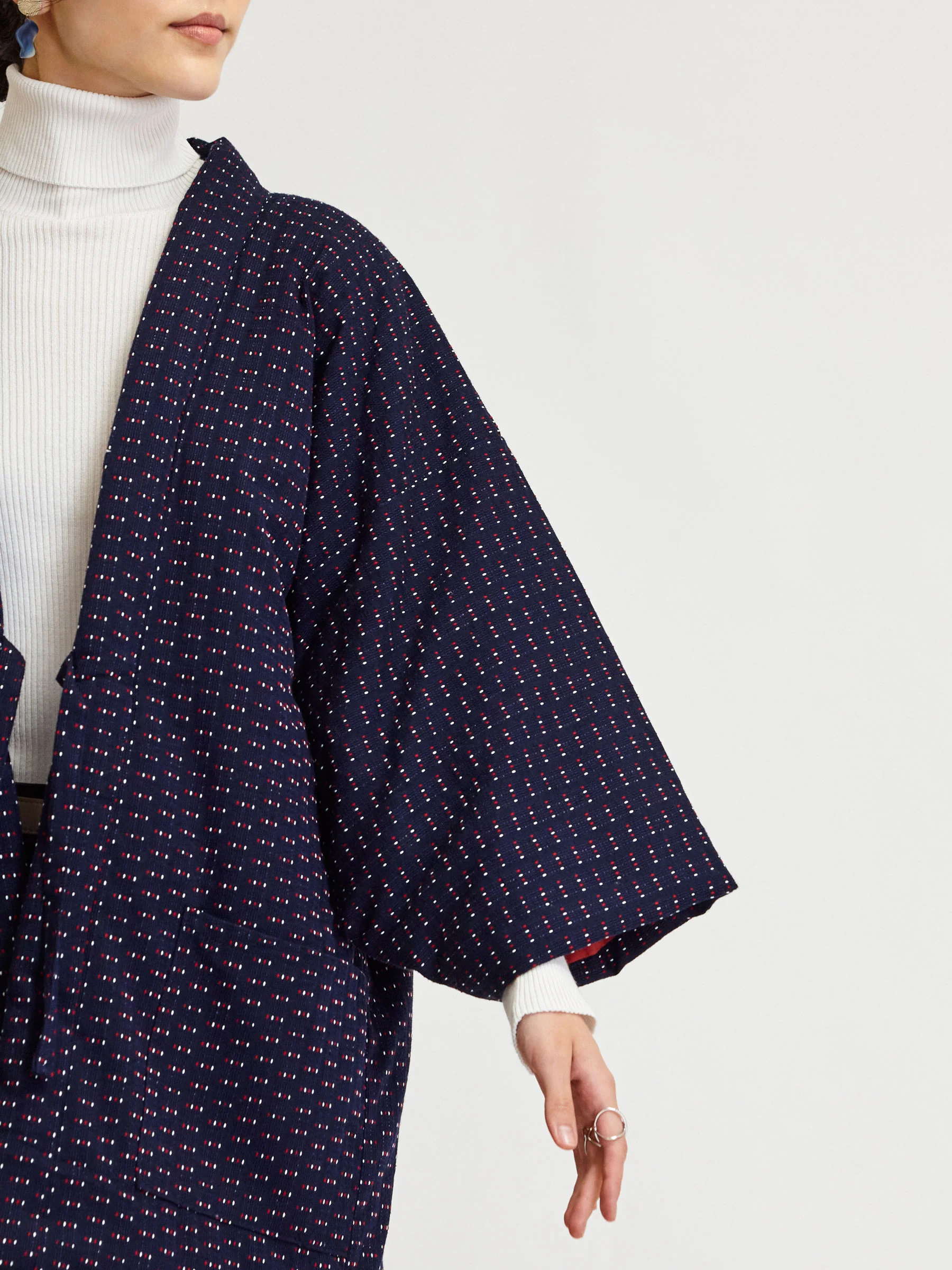 Yukiwa Navy Hanten Padded Jacket - Image 7
