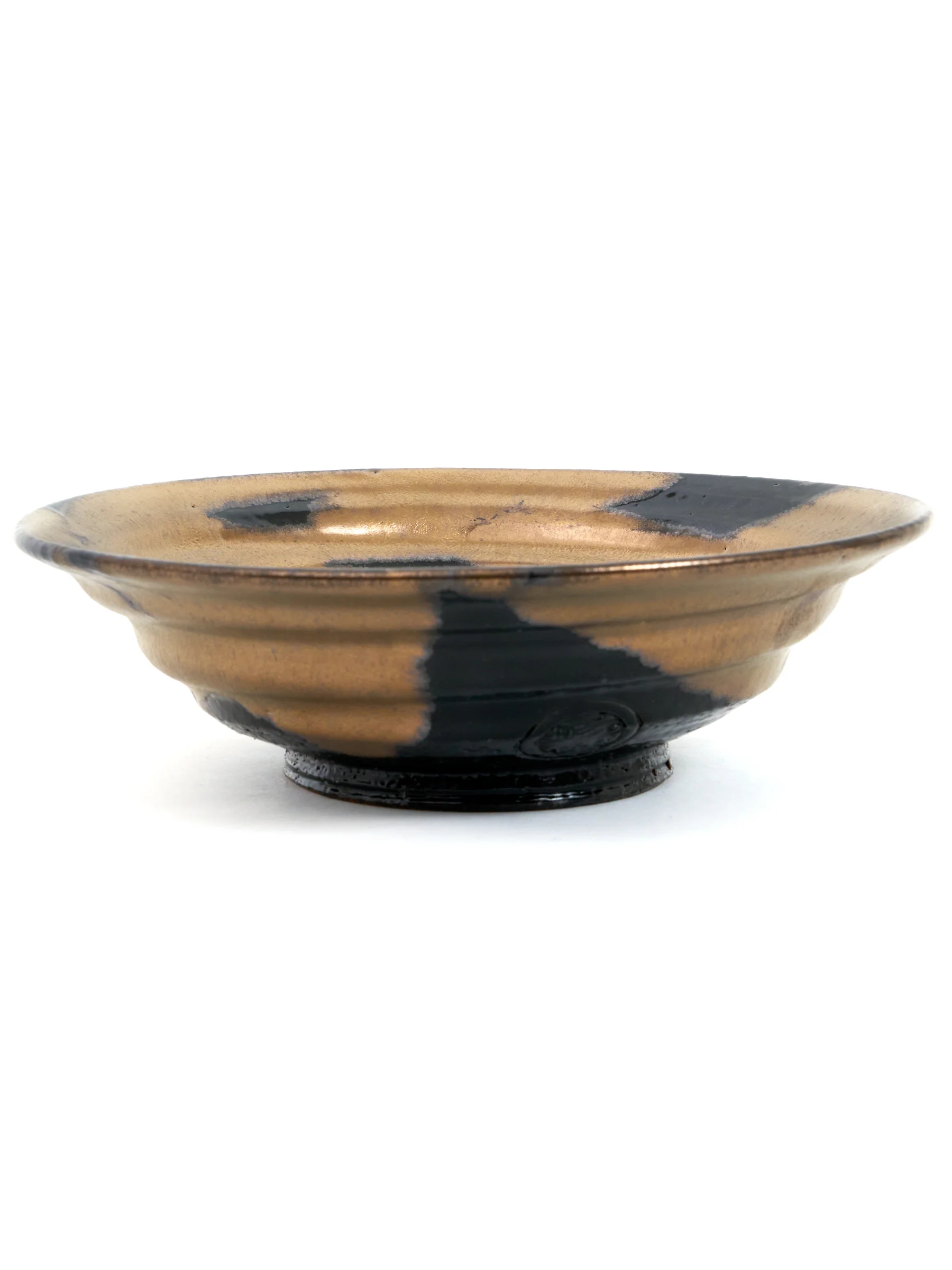 Zen Gold Kyoto Ware Serving Bowl by Ninshu (8"/21cm) - Image 4