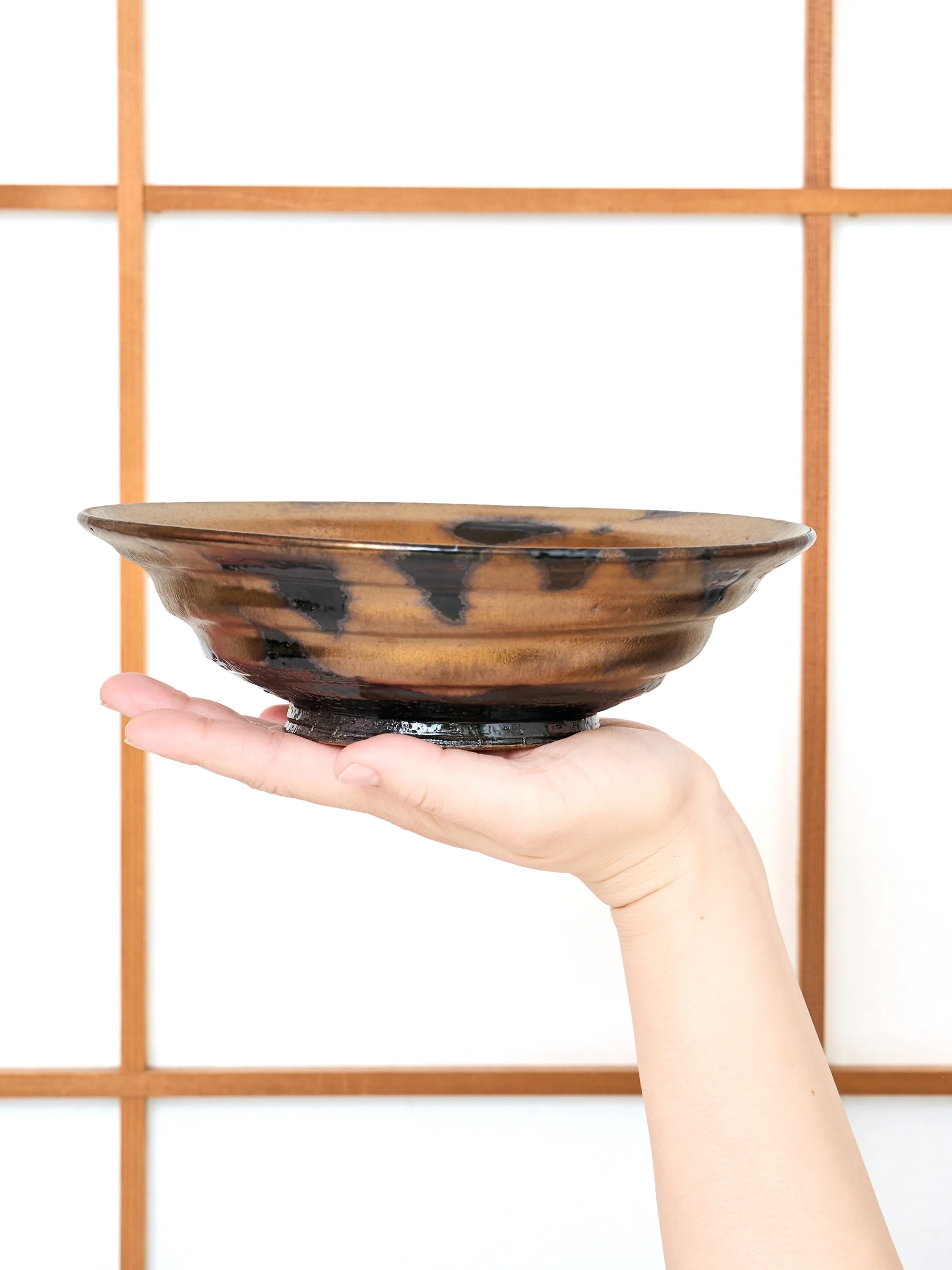 Zen Gold Kyoto Ware Serving Bowl by Ninshu (8"/21cm) - Image 8